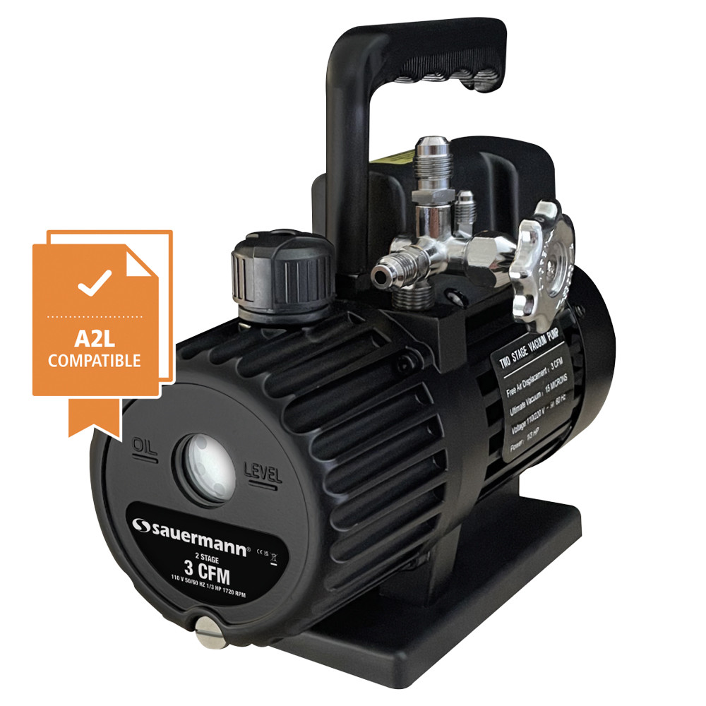 Sauermann Si-RVP1 Vacuum Pump 3 CFM, Two Stage 110V, A2L Compatible