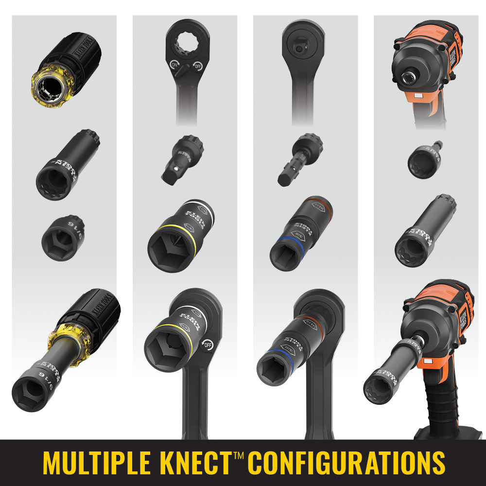 Klein Tools 65239 KNECT™ Flip-20 Impact Socket Set 13 Piece, SAE and ...