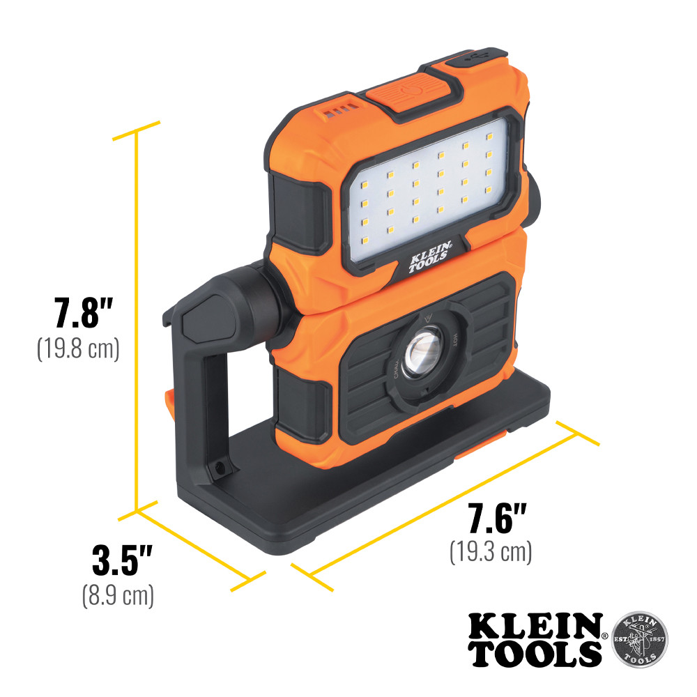 Klein Tools MODbox™ Rechargeable Dual Beam LED Work Light, Flood