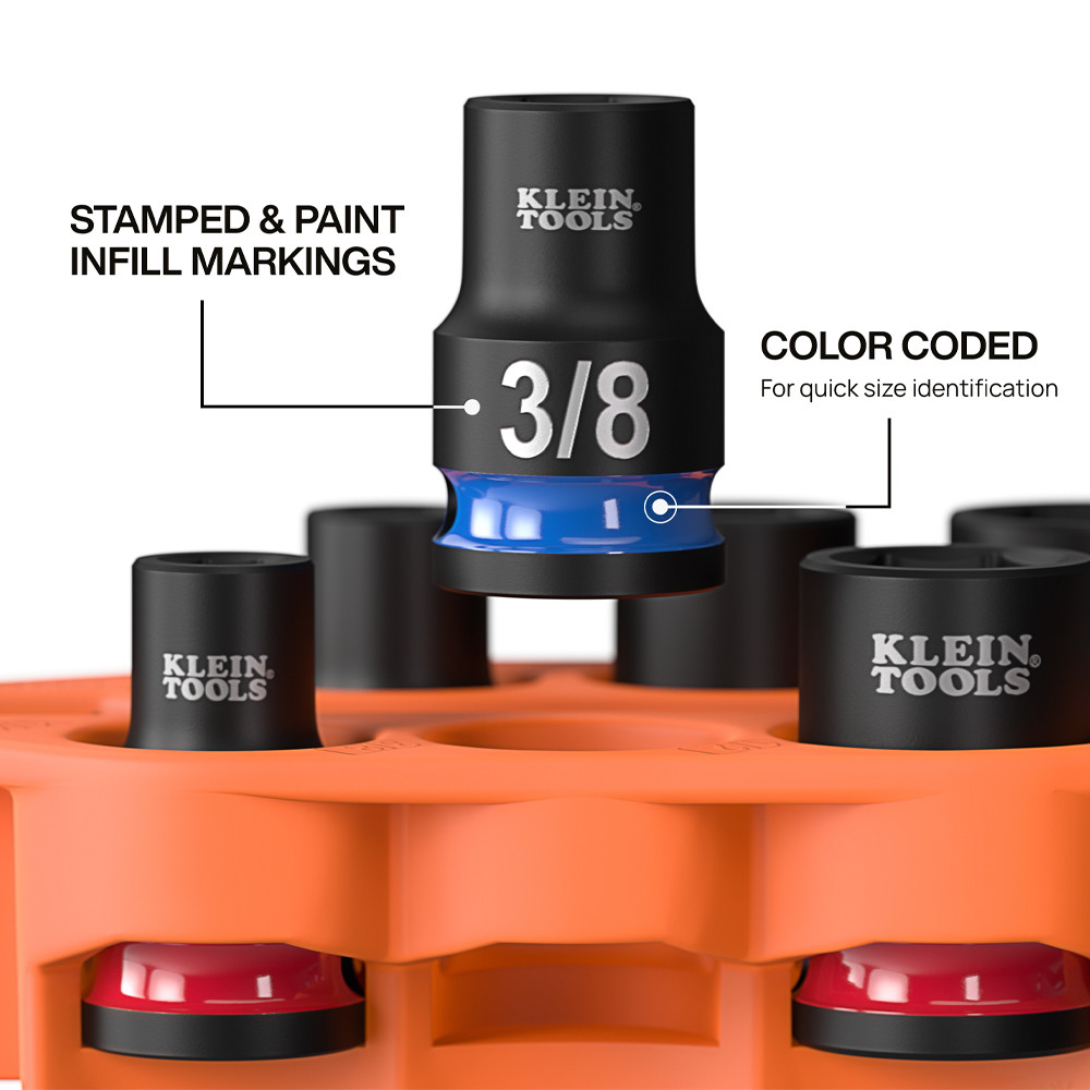 Klein Tools Grab-And-Go Impact Socket Hex Driver Set with Clip-On