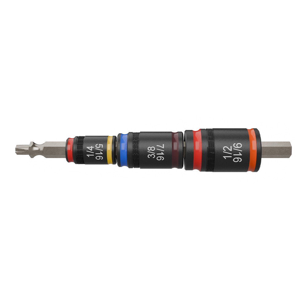 Malco MTT25A 7-in-1 C-RHEX Flip Bit Hex Sockets, 1/4
