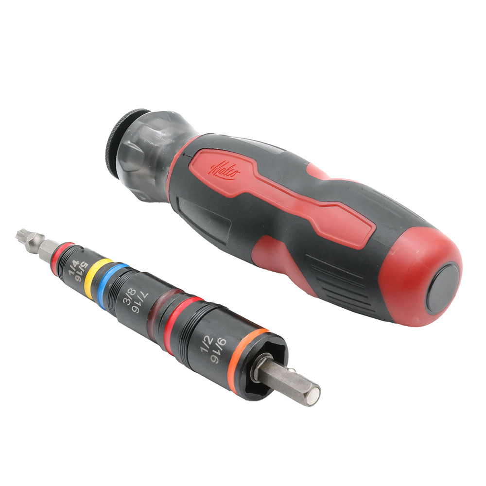 Malco HMTT25A 7-in-1 C-RHEX® Flip Bit Hex Sockets with Premium