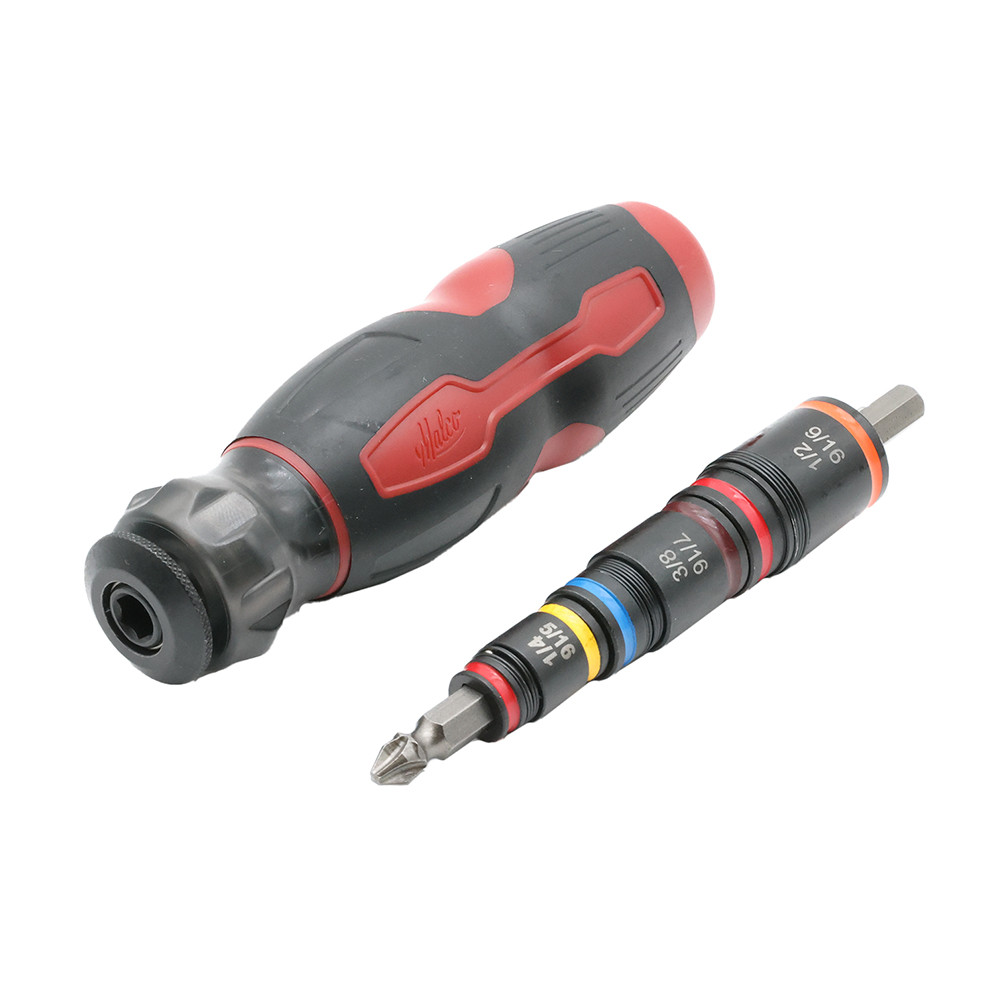 Malco HMTP2A 7-in-1 C-RHEX® Flip Bit Hex Sockets with Premium Grip