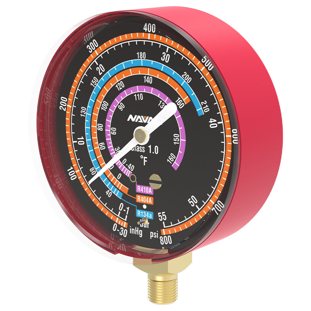 NAVAC NMH15H Manifold Gauge Head High Side for R134A, R404A, and
