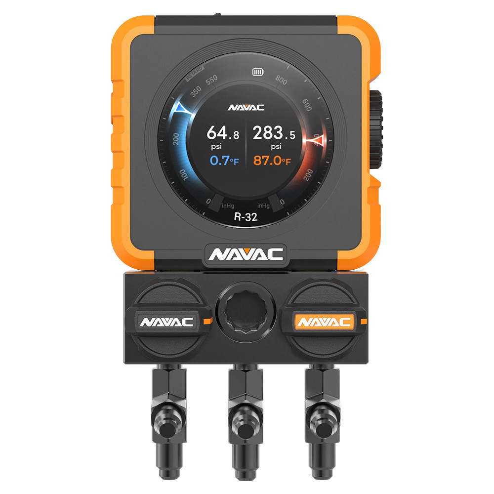 NAVAC N1DX FLEX 1 Manifold Gauge with HD Color Graphic Interface