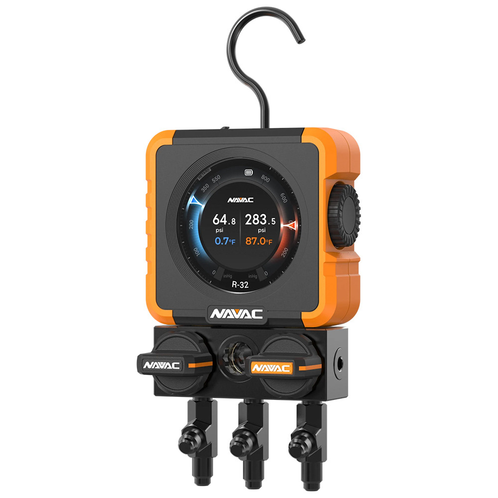 NAVAC N1DX FLEX 1 Manifold Gauge with HD Color Graphic Interface