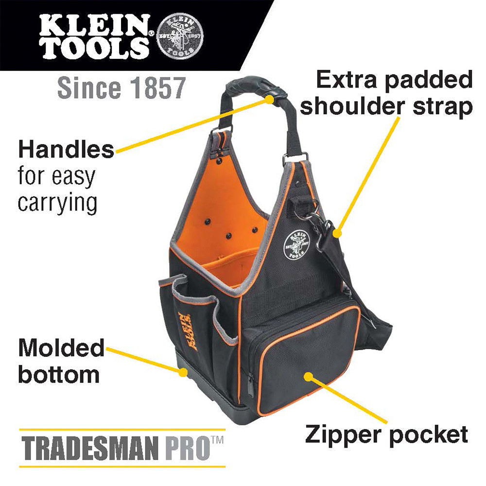 Klein Tools 554158 20 Pocket Tradesman Pro Tool Tote | TruTech Tools