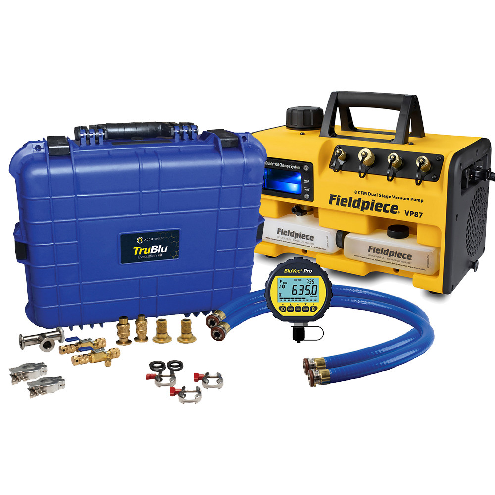TruTech Rapid Evacuation Kit w/ Fieldpiece VP87, TruBlu, BluVac+ Pro