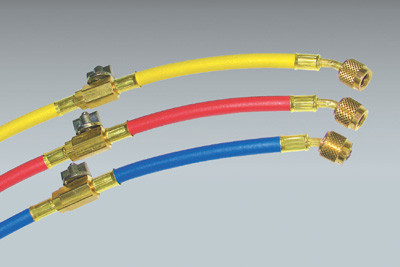 NRP 5 foot Ball valve positive shutoff refrigerant hoseset of 3