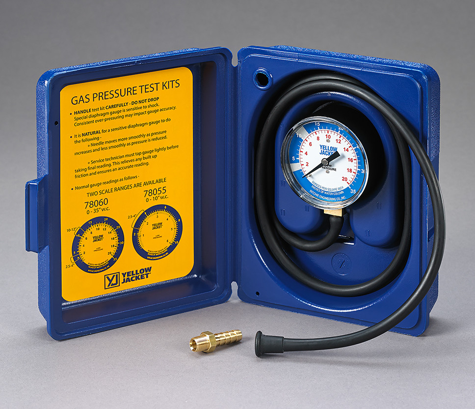Uri/3 Yellow Jacket 78060 Gas Pressure Test Kit for 0 - 35