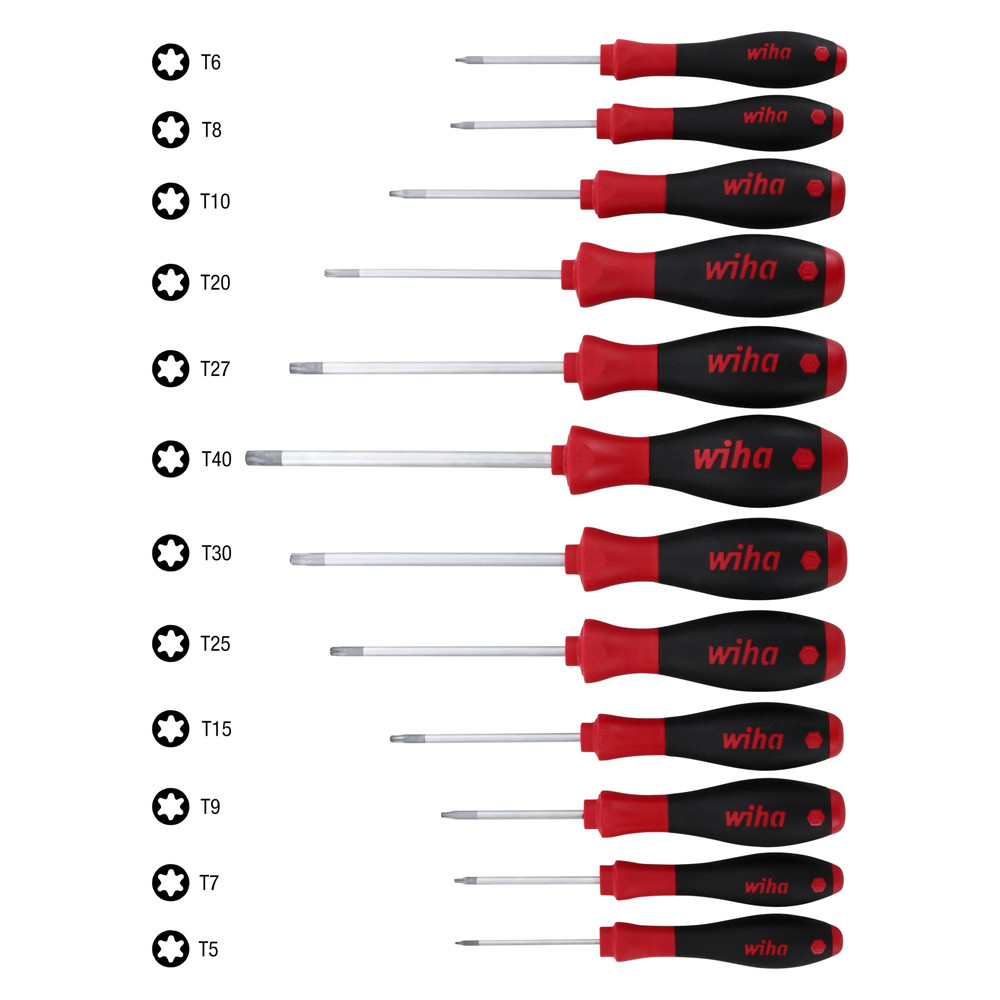 Wiha 36267 Torx SoftFinish Screwdriver 12 Piece Set