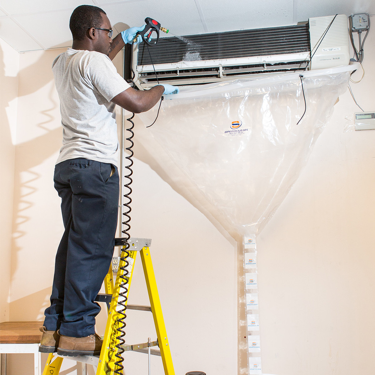 Cleaning ductless shop mini split