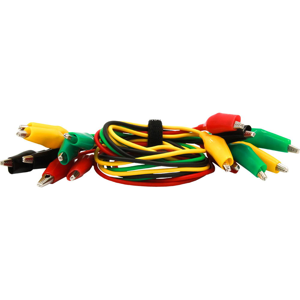 Zebra ZG003 Medium Gator Test Leads 18 Gauge 15 Amp - 8 Pack