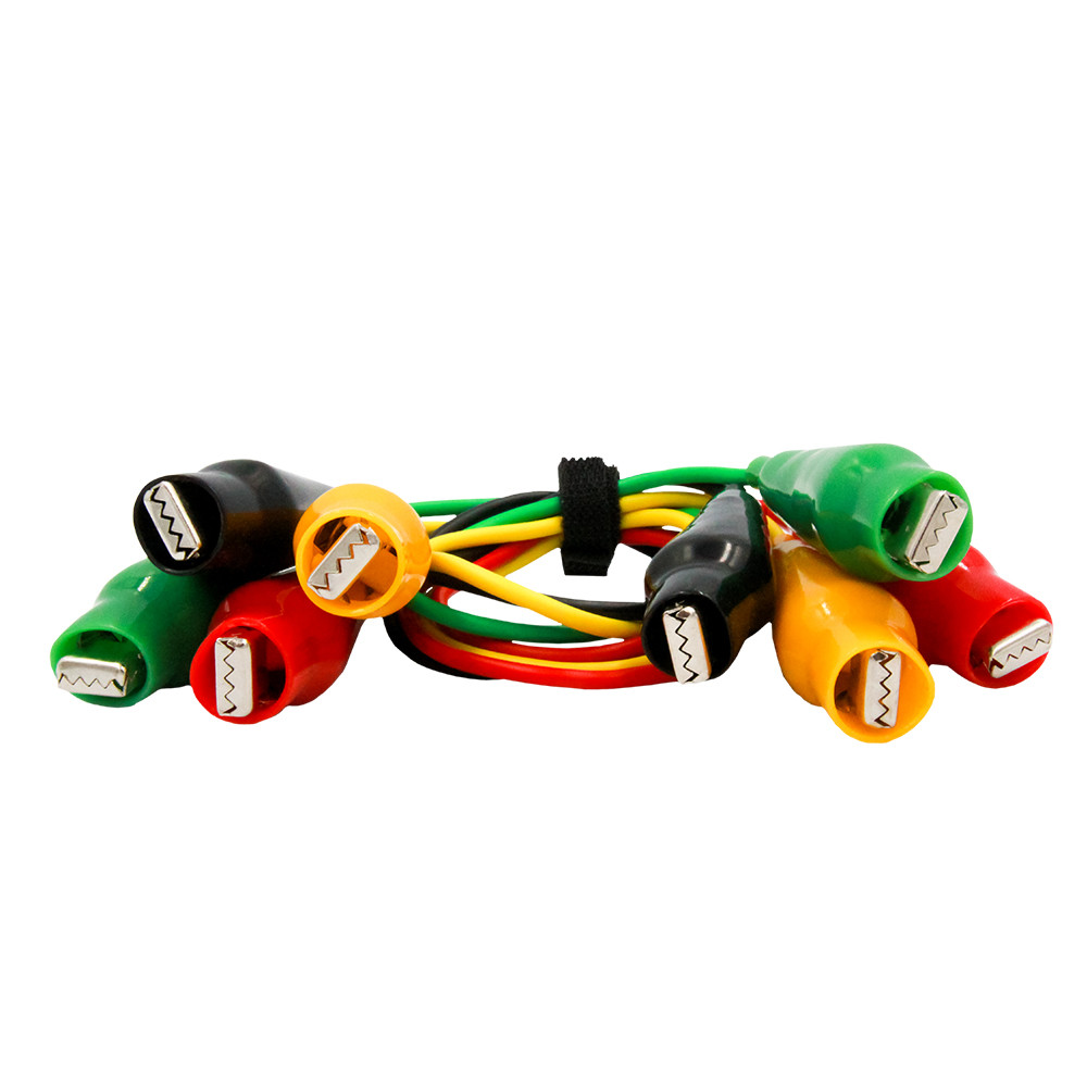 Zebra ZG004 Large Gator Test Leads 14 Gauge 30 Amp - 4 Pack