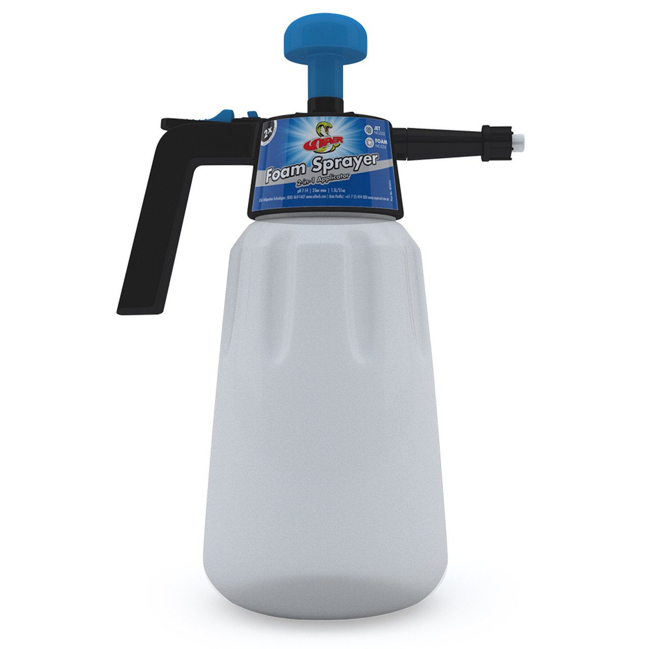 Refrigeration Technologies 2-in-1 Sprayer - Viper Foam / Jet Sprayer for  Coil Cleaners, Venom Packs, Pan & Drain Treatment, and Big Blue Leak  Detector