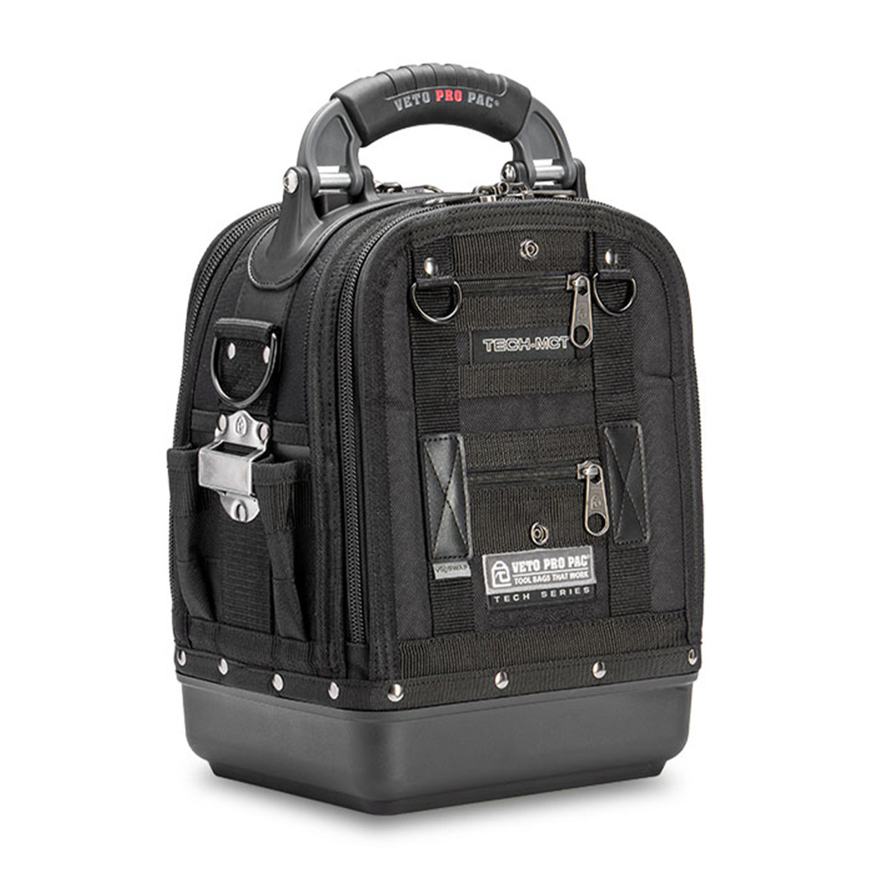 Veto Pro Pac TECH MCT Blackout Compact Customizable Tool Bag with Tool and  Meter Panels