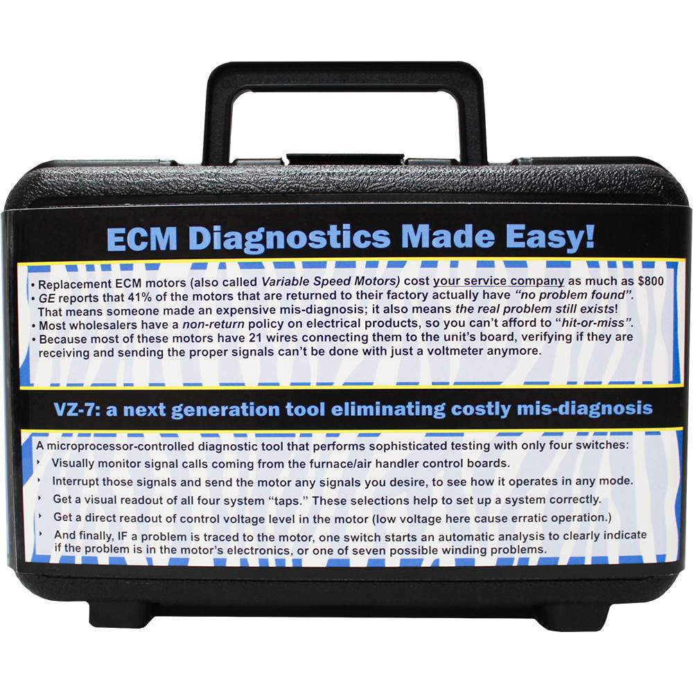 Zebra VZ-7 Variable Speed Zebra Advanced ECM Motor Diagnostic Tool