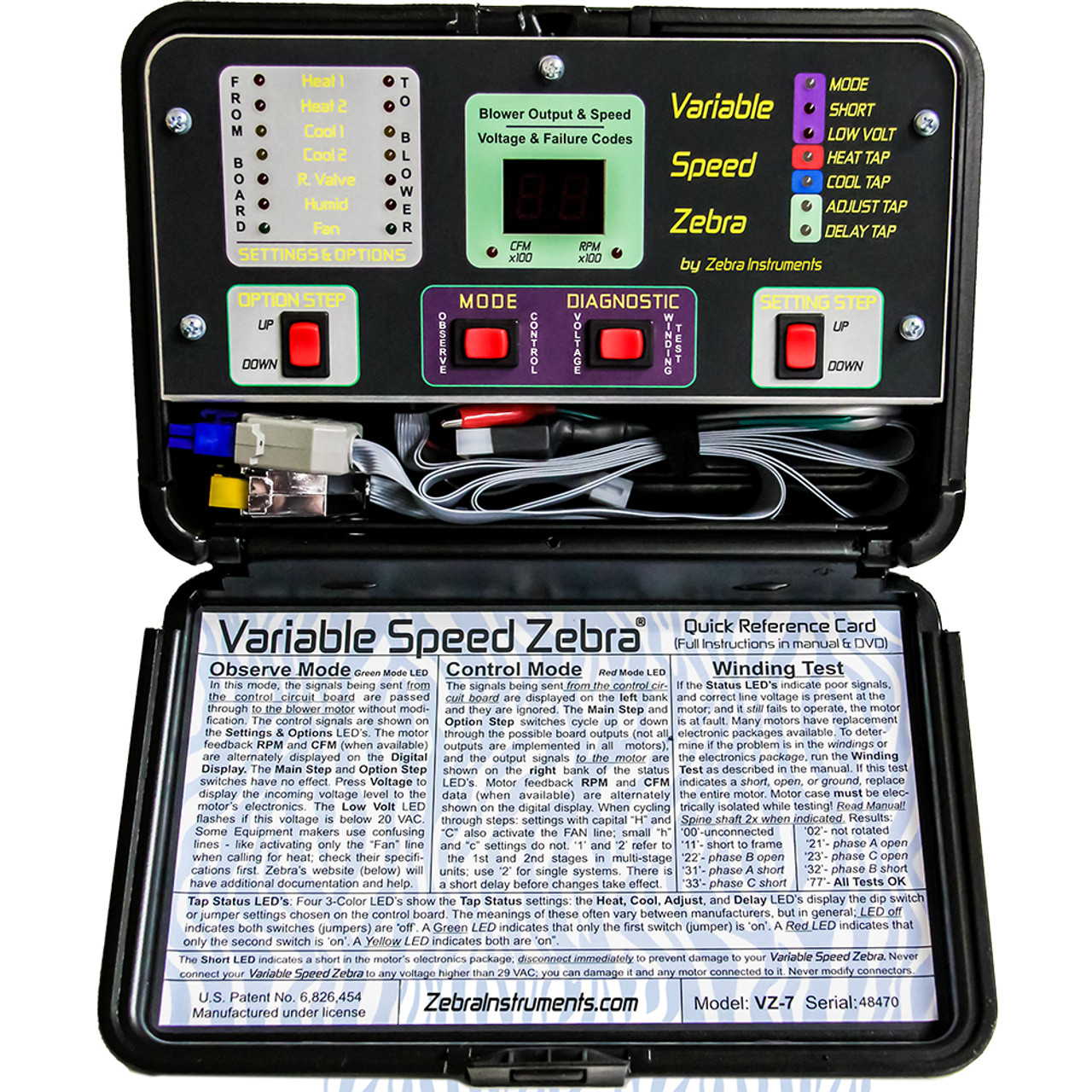 Zebra VZ-7 Variable Speed Zebra Advanced ECM Motor Diagnostic Tool