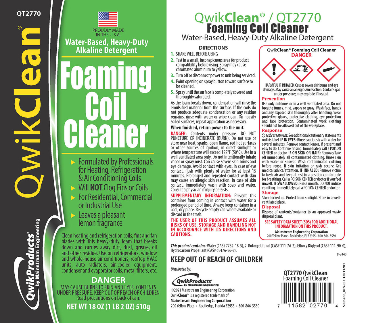 QWIK CLEAN FOAMING COIL CLEANER - 18OZ. CAN – A&R Supply - Air