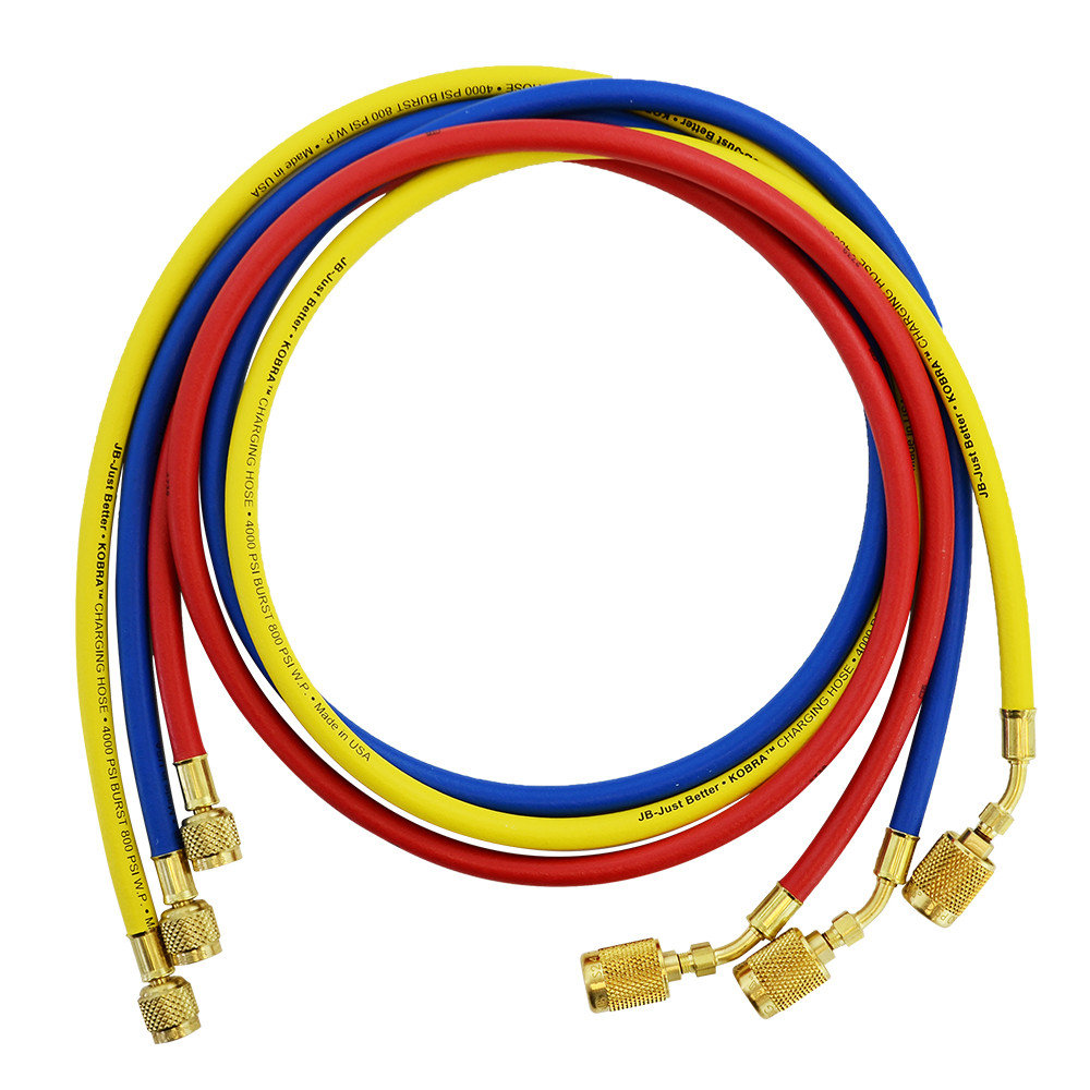 JB CCLSX-60 KOBRA Secure Seal Refrigerant Hose Set 60 Inch 1/4