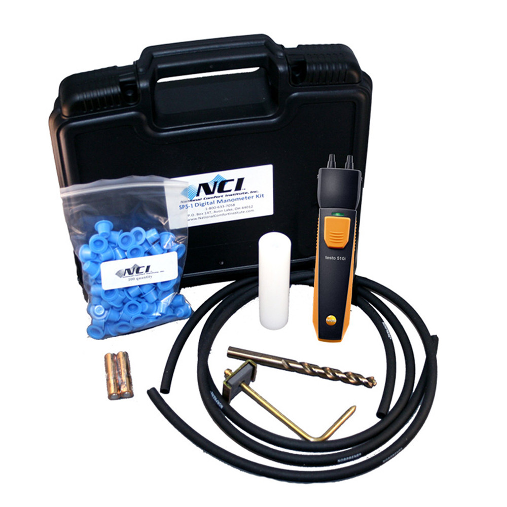NCI Digital Static Pressure Kit with Testo 510i Smart Probe NCI Digital Static Pressure Kit with Testo 510i Smart Probe