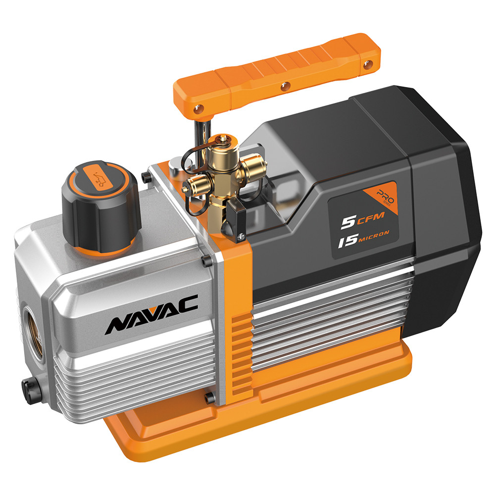 NAVAC NP5DP Dual Stage 5CFM 15 Micron Pro Series Vacuum Pump