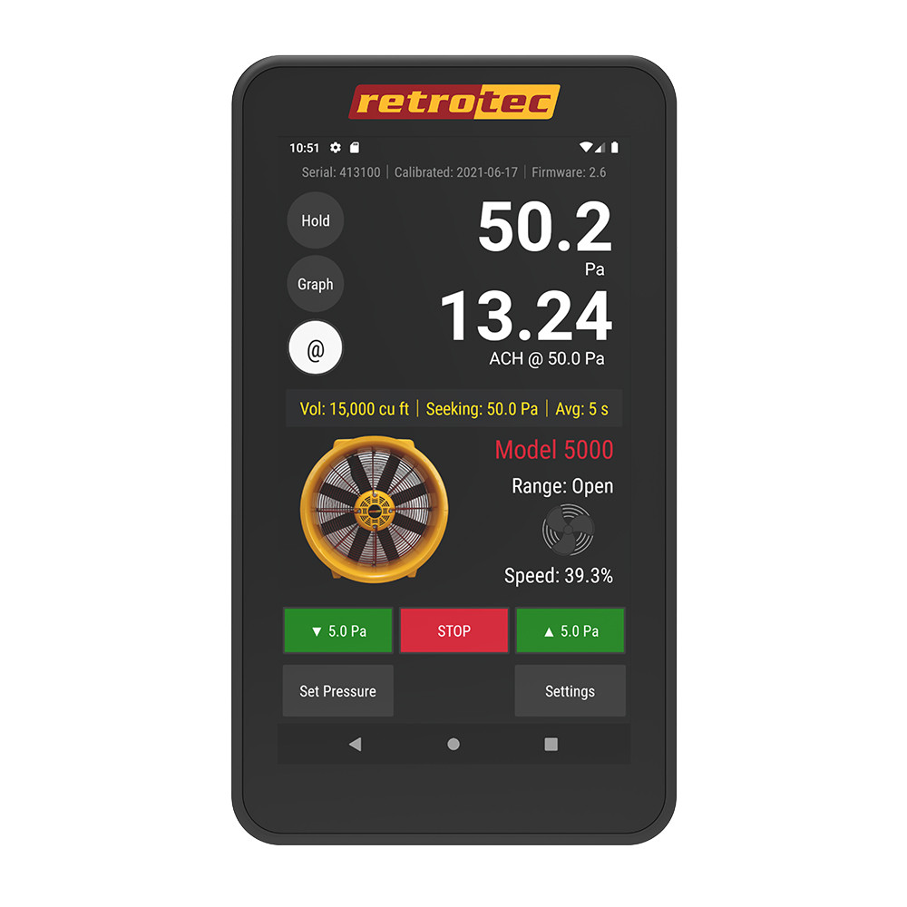 Retrotec DM32X Digital Gauge for Blower Doors and Duct Testers