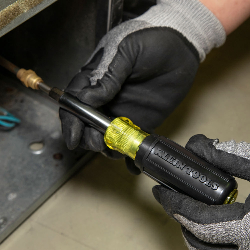 Klein Tools 32527 Multi-Bit Screwdriver, 11-in-1 Nut Driver with