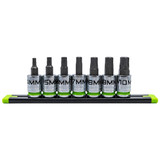GripEdge 7-PC 3/8" Metric RPT Hex Bit Socket Driver Set