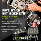 GripEdge 14-PC RPT Star Bit Socket Driver Set