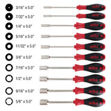 Wiha 34195 SoftFinish Nut Driver Inch 10 Piece Set sizes