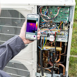 Testo 860i Wireless Thermal Imaging Camera in use with app outdoor unit