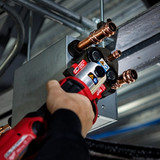 Milwaukee M18 Force Logic Press Tool with ACR jaw in use