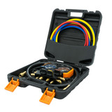 NAVAC N4A4H 4 Valve Manifold Gauge with hoses and case