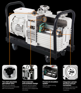 Industrial Rapid Evacuation Kit with NAVAC 12 CFM Vacuum Pump and TruBlu Hoses
