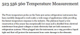 523 556 560 Temperature Measurement
