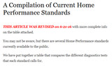 A Compilation of Current Home Performance Standards