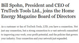 Bill Spohn, President and CEO of TruTech Tools Ltd., joins the Home Energy Magazine Board of Directors