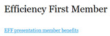 Efficiency First Member Benefits