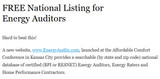 FREE National Listing for Energy Auditors