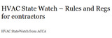 HVAC State Watch – Rules and Regs for Contractors