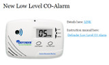 New Low Level CO-Alarm