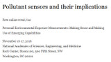 Pollutant sensors and their implications