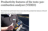 Productivity features of the testo 310-combustion analyzer (VIDEO)