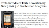Testo Introduces Truly Revolutionary New 320 & 310 Combustion Analyzers