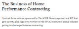 The Business of Home Performance Contracting