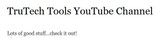 TruTech Tools YouTube Channel