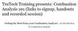 TruTech Training presents: Combustion Analysis 101 (links to signup, handouts and recorded session)