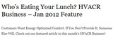 Who's Eating Your Lunch? HVACR Business – Jan 2012 Feature