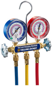J.T②  Yellow Jacket 49868 TITAN 2-Valve Test and Charging Manifold for R